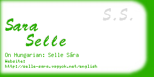 sara selle business card